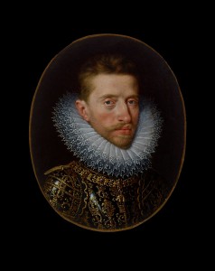 Frans Pourbus the Younger, Archduke Albert VII of Austria, c.1600-1605, oil on card, 3 1/8 x 3 1/2 in.