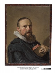 Frans Hals, Portrait of Samuel Ampzing,  c.1630, oil on copper, 6 1/2 x 5 in.